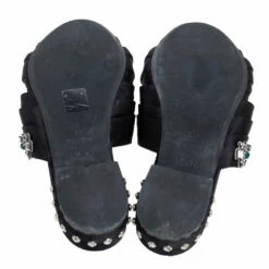 N21 Nº21 Black Satin Crystal Embellished Knotted Flat Slides Size 38 Women Flats 7 N21 Nº21 Black Satin Crystal Embellished Knotted Flat Slides Size 38 Women Flats -N21shop luxury women n21 used shoes p541365 008