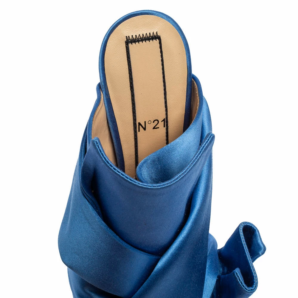 N21 Blue Satin Ronny Mule Sandals Size 36 Women N21 Blue Satin Ronny Mule Sandals Size 36 Women -N21shop luxury women n21 used shoes p542429 002