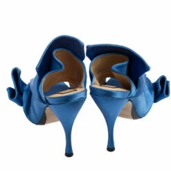 N21 Blue Satin Ronny Mule Sandals Size 36 Women 6 N21 Blue Satin Ronny Mule Sandals Size 36 Women -N21shop luxury women n21 used shoes p542429 004