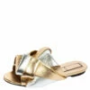 N21 N°21 Metallic Gold/Silver Leather Raso Knot Flats Size 37 Women 2 N21 N°21 Metallic Gold/Silver Leather Raso Knot Flats Size 37 Women -N21shop luxury women n21 used shoes p551493 004