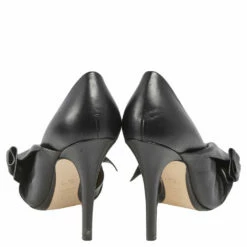 N21 Nº21 Black Leather Knot Pointed Toe Pumps Size 37.5 Women 6 N21 Nº21 Black Leather Knot Pointed Toe Pumps Size 37.5 Women -N21shop luxury women n21 used shoes p551978 003