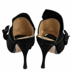 N21 Nº21 Black Suede Raso Knot Peep Toe Mules Size 39 Women Sandals 6 N21 Nº21 Black Suede Raso Knot Peep Toe Mules Size 39 Women Sandals -N21shop luxury women n21 used shoes p555109 006