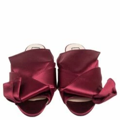 N21 Nº21 Burgundy Satin Knot Flat Slides Size 36 Women Flats 4 N21 Nº21 Burgundy Satin Knot Flat Slides Size 36 Women Flats -N21shop luxury women n21 used shoes p564785 003