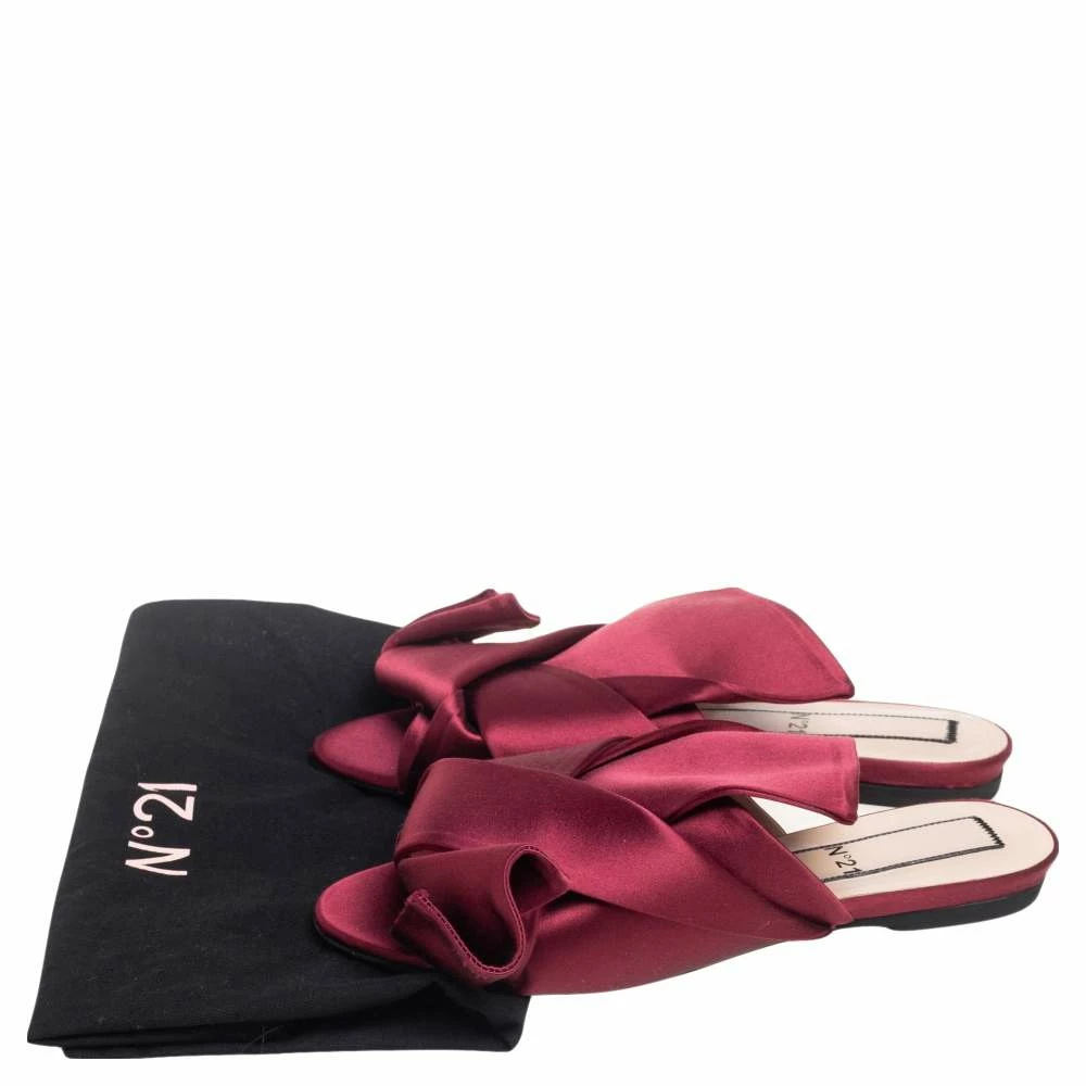 N21 Nº21 Burgundy Satin Knot Flat Slides Size 36 Women Flats N21 Nº21 Burgundy Satin Knot Flat Slides Size 36 Women Flats -N21shop luxury women n21 used shoes p564785 004