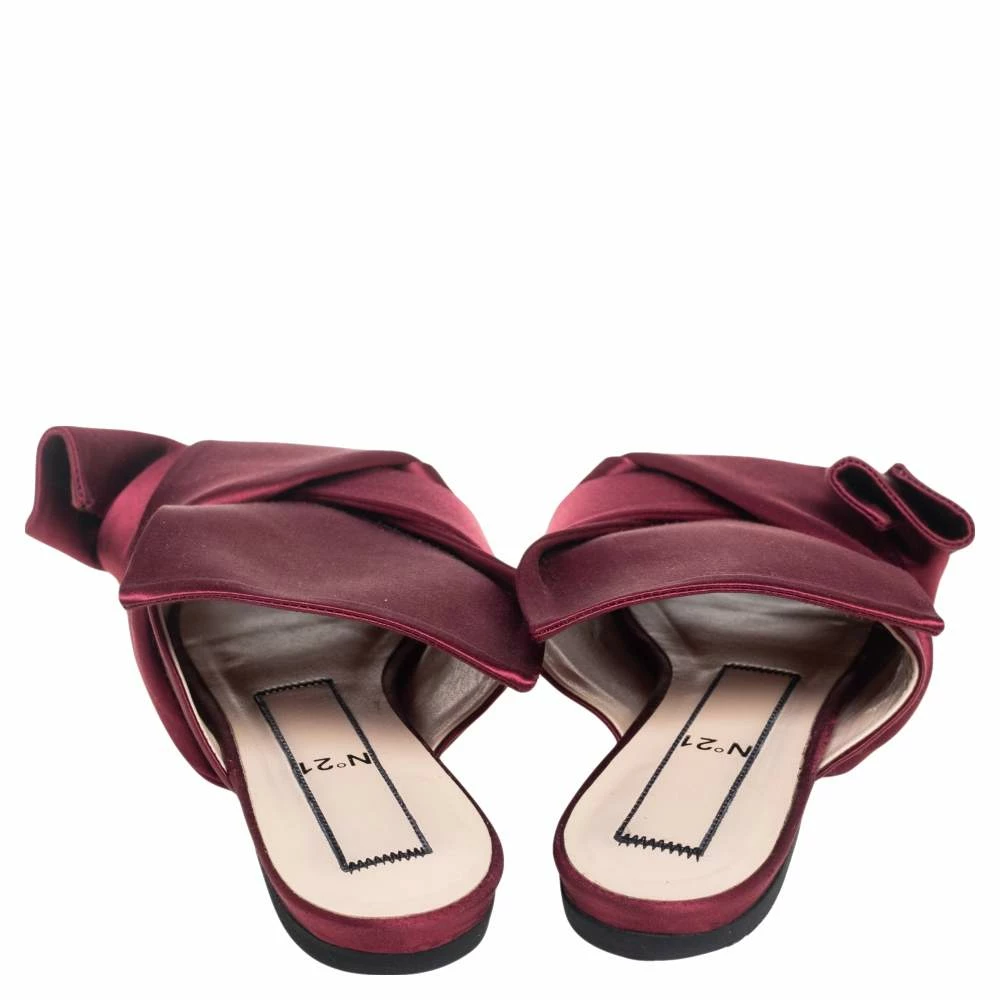 N21 Nº21 Burgundy Satin Knot Flat Slides Size 36 Women Flats N21 Nº21 Burgundy Satin Knot Flat Slides Size 36 Women Flats -N21shop luxury women n21 used shoes p564785 006