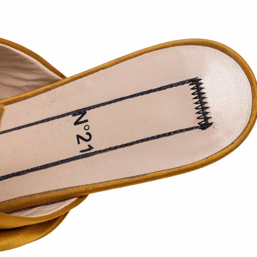 N21 Nº21 Mustard Yellow Satin Knot Flat Mules Size 37 Women Sandals N21 Nº21 Mustard Yellow Satin Knot Flat Mules Size 37 Women Sandals -N21shop luxury women n21 used shoes p573364 005