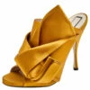 N21 N°21 Mustard Satin Ronny Pleated Mules Size 41 Women Sandals 1 N21 N°21 Mustard Satin Ronny Pleated Mules Size 41 Women Sandals -N21shop luxury women n21 used shoes p582315 007