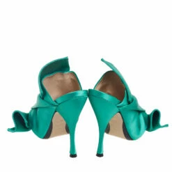 N21 Nº21 Emerald Green Satin Raso Knot Peep-Toe Mules Size 38.5 Women Sandals 6 N21 Nº21 Emerald Green Satin Raso Knot Peep-Toe Mules Size 38.5 Women Sandals -N21shop luxury women n21 used shoes p586070 007
