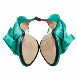 N21 Nº21 Emerald Green Satin Raso Knot Peep-Toe Mules Size 38.5 Women Sandals 7 N21 Nº21 Emerald Green Satin Raso Knot Peep-Toe Mules Size 38.5 Women Sandals -N21shop luxury women n21 used shoes p586070 008