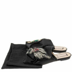 N21 Nº21 Black Satin Knot Embellished Flat Sandals Size 37 Women 9 N21 Nº21 Black Satin Knot Embellished Flat Sandals Size 37 Women -N21shop luxury women n21 used shoes p594831 001