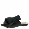 N21 Nº21 Black Satin Knot Flat Mules Size 35 Women Sandals 1 N21 Nº21 Black Satin Knot Flat Mules Size 35 Women Sandals -N21shop luxury women n21 used shoes p595323 006