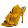 N21 N°21 Mustard Satin Ronny Pleated Slide Sandals Size 38 Women 2 N21 N°21 Mustard Satin Ronny Pleated Slide Sandals Size 38 Women -N21shop luxury women n21 used shoes p601832 002