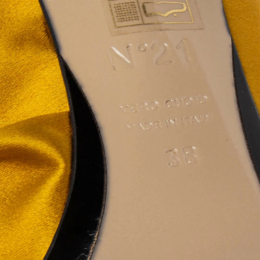 N21 N°21 Mustard Satin Ronny Pleated Slide Sandals Size 38 Women N21 N°21 Mustard Satin Ronny Pleated Slide Sandals Size 38 Women -N21shop luxury women n21 used shoes p601832 010