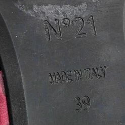 N21 Nº21 Burgundy Satin Crystal Embellished Flat Size 39 Women Flats -N21shop luxury women n21 used shoes p612832 002