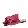 N21 Nº21 Burgundy Satin Crystal Embellished Flat Size 39 Women Flats -N21shop luxury women n21 used shoes p612832 008