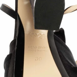 N21 Black Satin Knot Ankle Strap Platform Sandals Size 39 Women 9 N21 Black Satin Knot Ankle Strap Platform Sandals Size 39 Women -N21shop luxury women n21 used shoes p613380 008