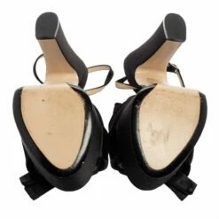 N21 Black Satin Knot Ankle Strap Platform Sandals Size 39 Women 7 N21 Black Satin Knot Ankle Strap Platform Sandals Size 39 Women -N21shop luxury women n21 used shoes p613380 1648469908 010