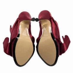 N21 N°21 Burgundy Satin Ronny Pleated Slide Sandals Size 37 Women 7 N21 N°21 Burgundy Satin Ronny Pleated Slide Sandals Size 37 Women -N21shop luxury women n21 used shoes p615137 001