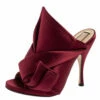 N21 N°21 Burgundy Satin Ronny Pleated Slide Sandals Size 37 Women 1 N21 N°21 Burgundy Satin Ronny Pleated Slide Sandals Size 37 Women -N21shop luxury women n21 used shoes p615137 005