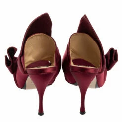 N21 N°21 Burgundy Satin Ronny Pleated Slide Sandals Size 37 Women 6 N21 N°21 Burgundy Satin Ronny Pleated Slide Sandals Size 37 Women -N21shop luxury women n21 used shoes p615137 006