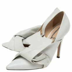 N21 N°21 White Leather Tundra Knotted Pointed Toe D'orsay Pumps Size 40 Women 5 N21 N°21 White Leather Tundra Knotted Pointed Toe D'orsay Pumps Size 40 Women -N21shop luxury women n21 used shoes p617633 001