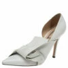 N21 N°21 White Leather Tundra Knotted Pointed Toe D'orsay Pumps Size 40 Women 2 N21 N°21 White Leather Tundra Knotted Pointed Toe D'orsay Pumps Size 40 Women -N21shop luxury women n21 used shoes p617633 002