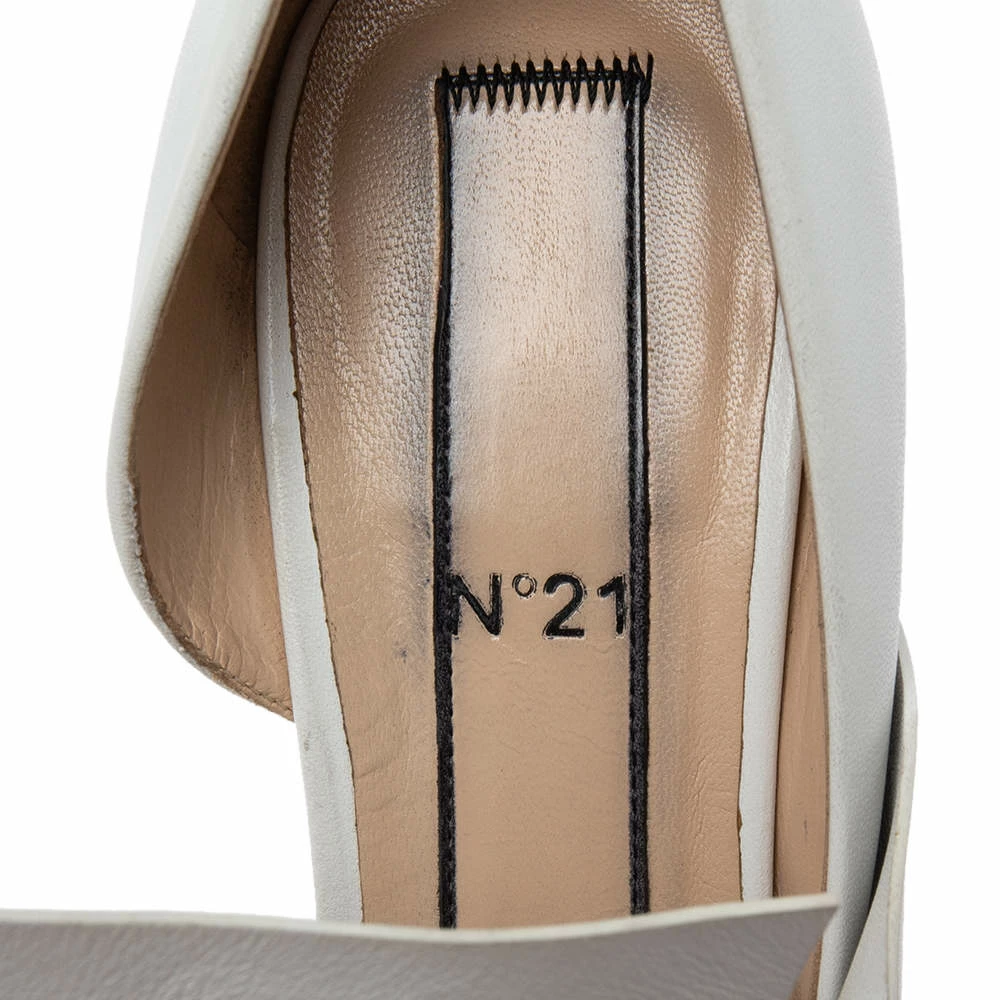 N21 N°21 White Leather Tundra Knotted Pointed Toe D'orsay Pumps Size 40 Women N21 N°21 White Leather Tundra Knotted Pointed Toe D'orsay Pumps Size 40 Women -N21shop luxury women n21 used shoes p617633 004