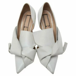 N21 N°21 White Leather Tundra Knotted Pointed Toe D'orsay Pumps Size 40 Women 4 N21 N°21 White Leather Tundra Knotted Pointed Toe D'orsay Pumps Size 40 Women -N21shop luxury women n21 used shoes p617633 005