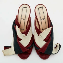 N21 Multicolor Suede Ronny Pleated Mules Size 39 Women Sandals 4 N21 Multicolor Suede Ronny Pleated Mules Size 39 Women Sandals -N21shop luxury women n21 used shoes p630562 004