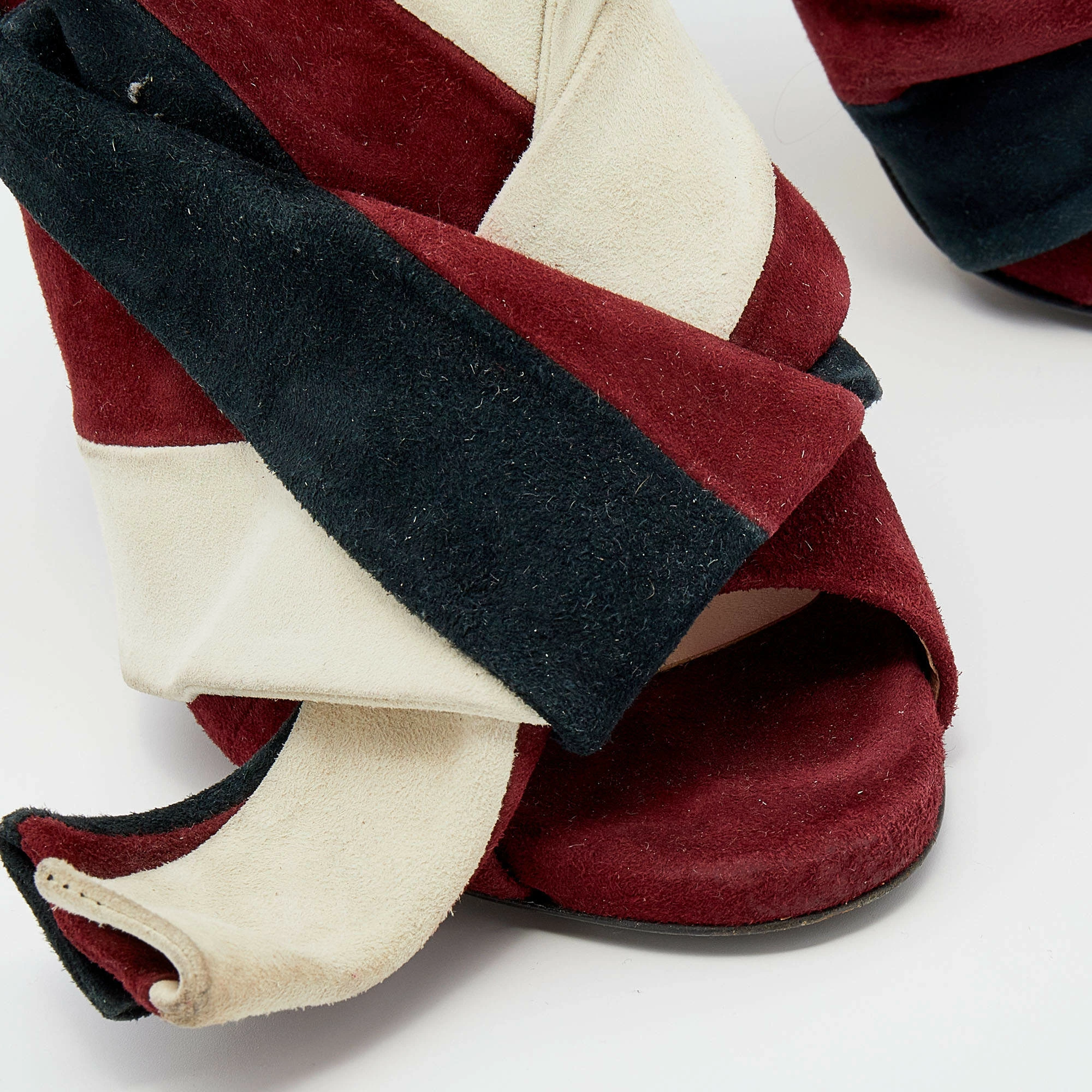 N21 Multicolor Suede Ronny Pleated Mules Size 39 Women Sandals N21 Multicolor Suede Ronny Pleated Mules Size 39 Women Sandals -N21shop luxury women n21 used shoes p630562 006