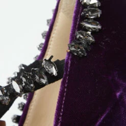 N21 N°21 Purple Velvet Crystal Embellished T Strap Block Heel Pumps Size 41 Women 9 N21 N°21 Purple Velvet Crystal Embellished T Strap Block Heel Pumps Size 41 Women -N21shop luxury women n21 used shoes p632836 007