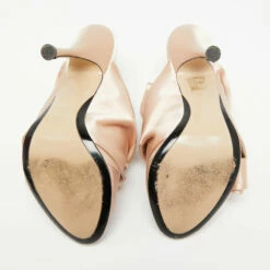 N21 Nº21 Beige Satin Raso Knot Peep-Toe Mules Size 40 Women Sandals 7 N21 Nº21 Beige Satin Raso Knot Peep-Toe Mules Size 40 Women Sandals -N21shop luxury women n21 used shoes p641205 003