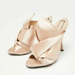 N21 Nº21 Beige Satin Raso Knot Peep-Toe Mules Size 40 Women Sandals 3 N21 Nº21 Beige Satin Raso Knot Peep-Toe Mules Size 40 Women Sandals -N21shop luxury women n21 used shoes p641205 010