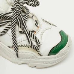 N21 Multicolor Leather And Fabric Lace Up Sneakers Size 35 Women -N21shop luxury women n21 used shoes p641215 001