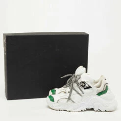 N21 Multicolor Leather And Fabric Lace Up Sneakers Size 35 Women -N21shop luxury women n21 used shoes p641215 004