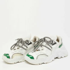 N21 Multicolor Leather And Fabric Lace Up Sneakers Size 35 Women -N21shop luxury women n21 used shoes p641215 007