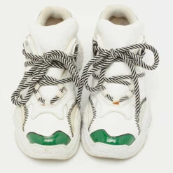 N21 Multicolor Leather And Fabric Lace Up Sneakers Size 35 Women -N21shop luxury women n21 used shoes p641215 009