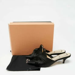 N21 Black Satin Knot Sandals Size 39 Women -N21shop luxury women n21 used shoes p648189 009