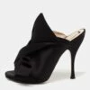 N21 N°21 Black Satin Ronny Pleated Mules Size 37 Women Sandals 1 N21 N°21 Black Satin Ronny Pleated Mules Size 37 Women Sandals -N21shop luxury women n21 used shoes p649119 003