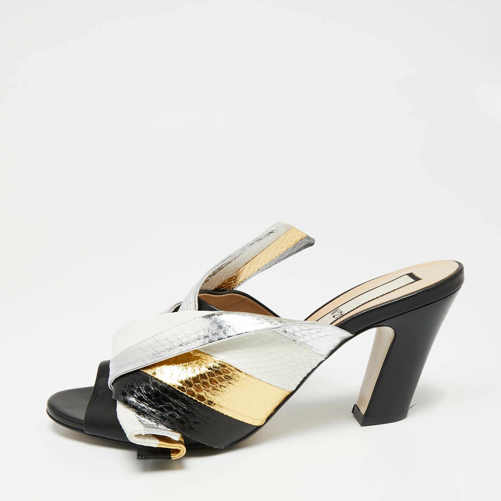 N21 Nº21 Multicolor Python And Leather Knot Mule Size 41 Women Sandals N21 Nº21 Multicolor Python And Leather Knot Mule Size 41 Women Sandals -N21shop luxury women n21 used shoes p649312 001