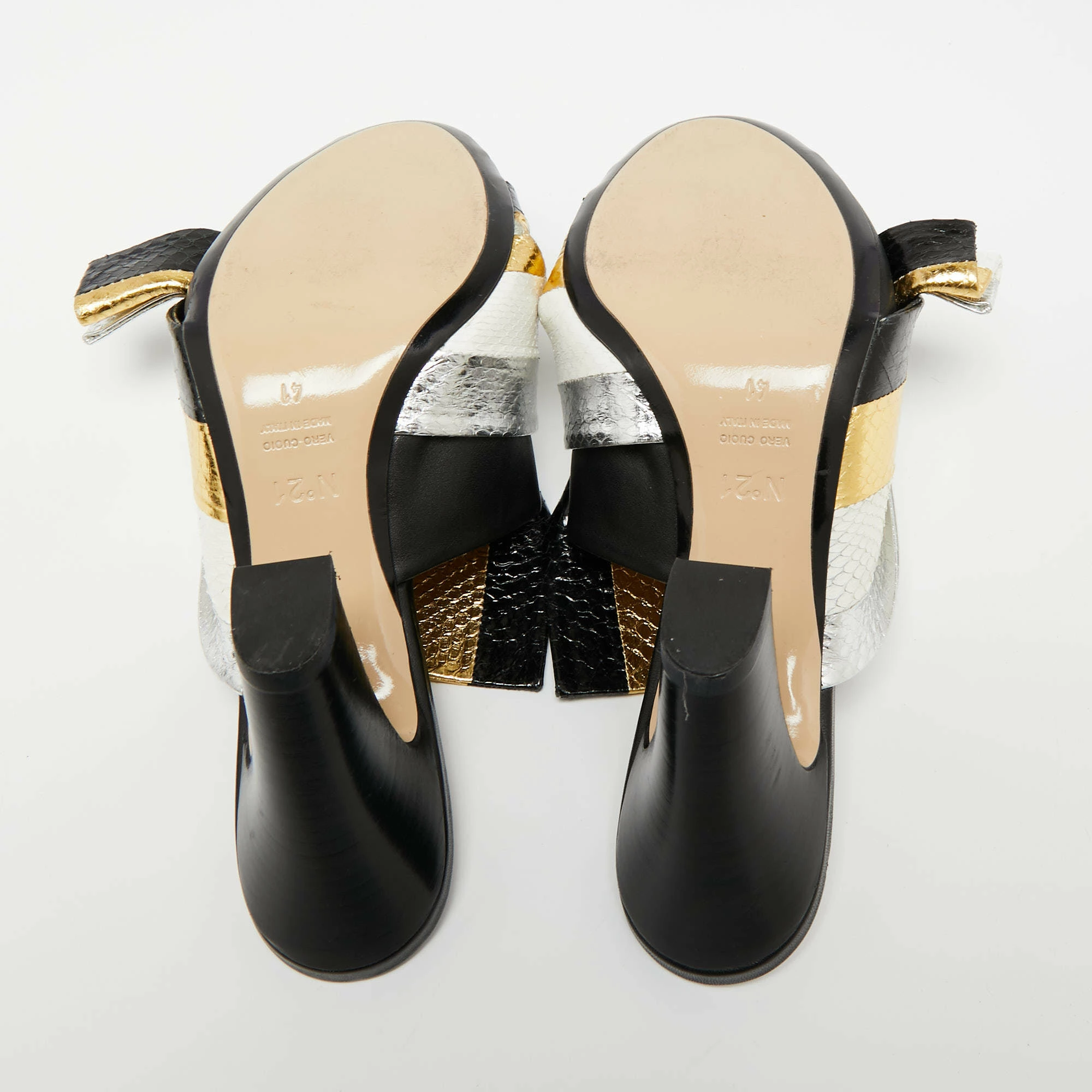 N21 Nº21 Multicolor Python And Leather Knot Mule Size 41 Women Sandals N21 Nº21 Multicolor Python And Leather Knot Mule Size 41 Women Sandals -N21shop luxury women n21 used shoes p649312 004