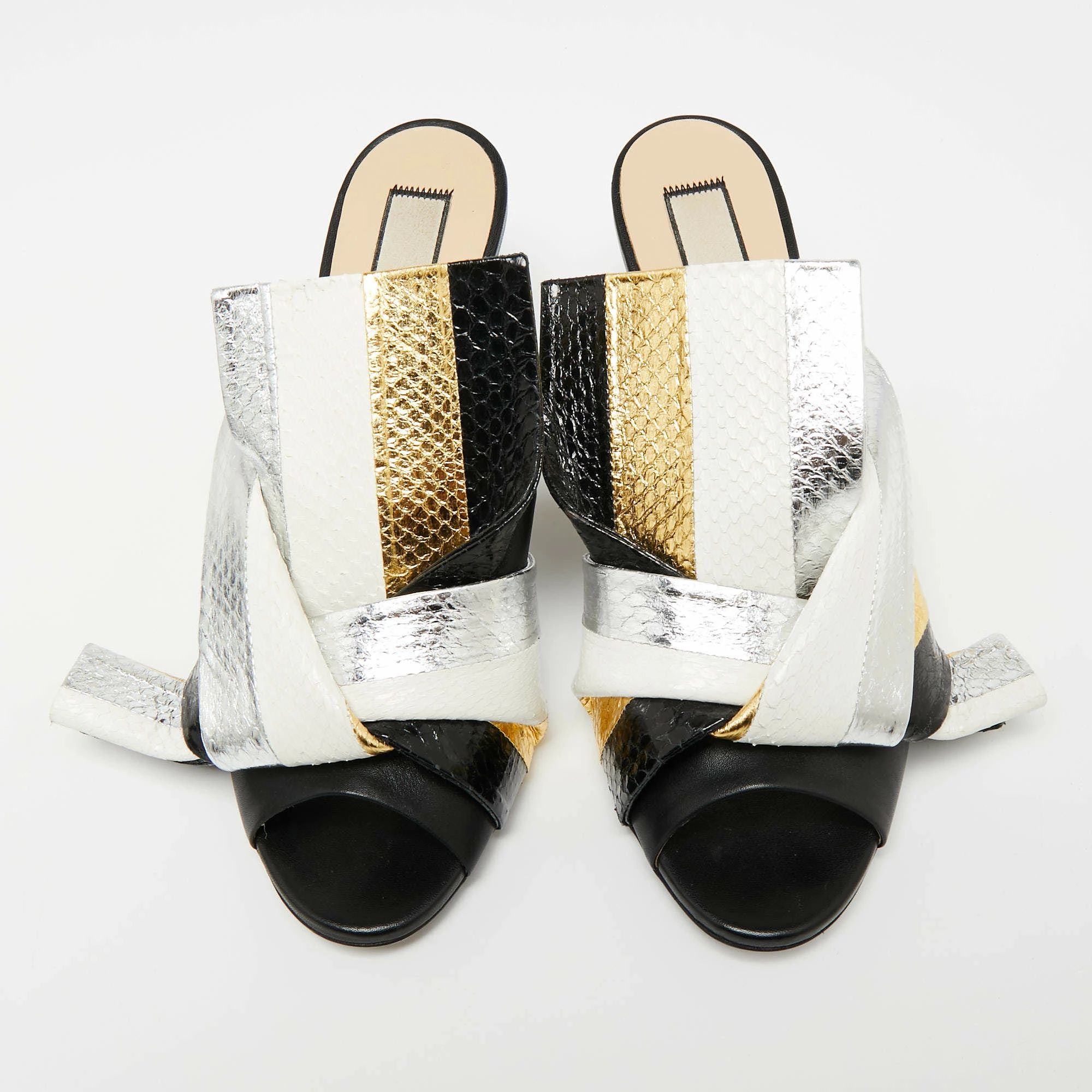 N21 Nº21 Multicolor Python And Leather Knot Mule Size 41 Women Sandals N21 Nº21 Multicolor Python And Leather Knot Mule Size 41 Women Sandals -N21shop luxury women n21 used shoes p649312 008