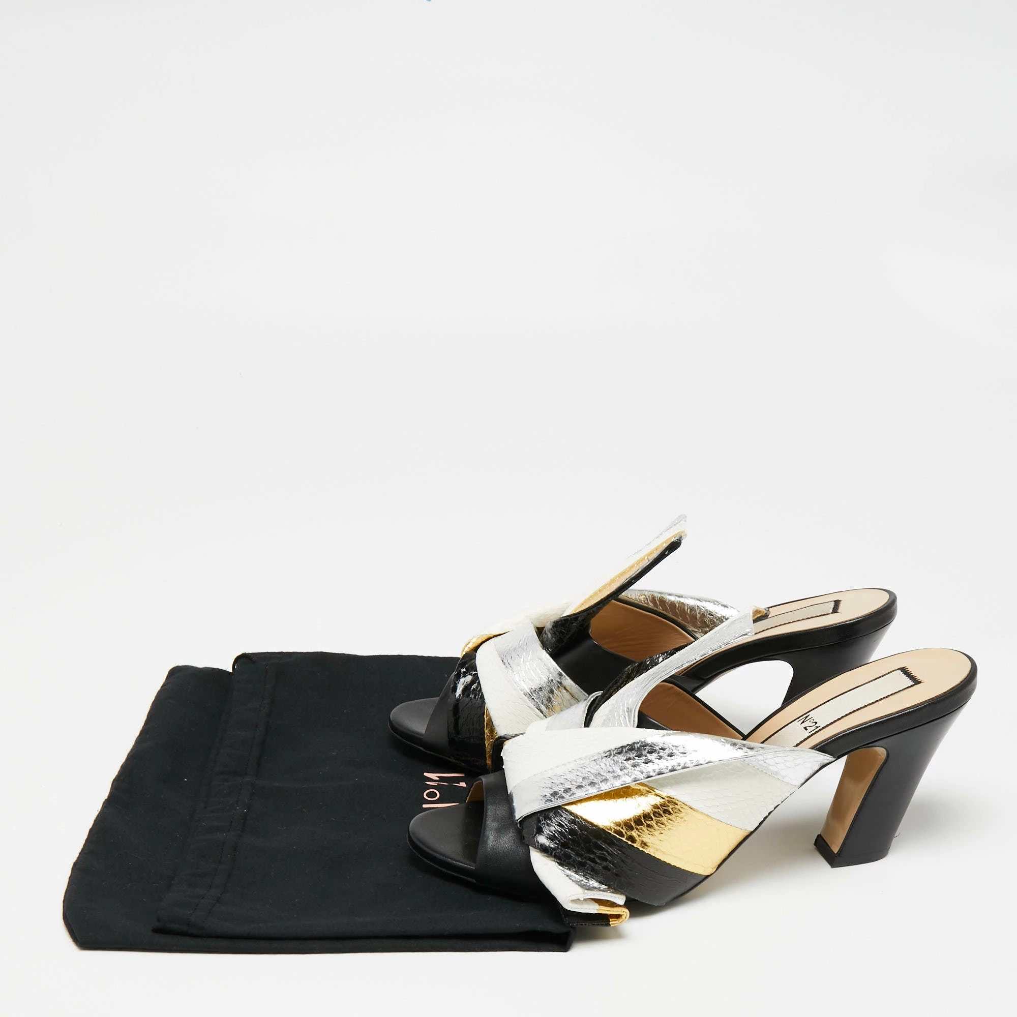 N21 Nº21 Multicolor Python And Leather Knot Mule Size 41 Women Sandals N21 Nº21 Multicolor Python And Leather Knot Mule Size 41 Women Sandals -N21shop luxury women n21 used shoes p649312 010