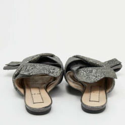 N21 Nº21 Grey Coarse Glitter Bow Sandals Size 40 Women 6 N21 Nº21 Grey Coarse Glitter Bow Sandals Size 40 Women -N21shop luxury women n21 used shoes p649440 007