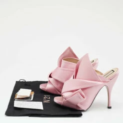 N21 Nº21 Pink Satin Raso Knotted Mules Size 37 Women Sandals 10 N21 Nº21 Pink Satin Raso Knotted Mules Size 37 Women Sandals -N21shop luxury women n21 used shoes p652845 001