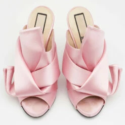 N21 Nº21 Pink Satin Raso Knotted Mules Size 37 Women Sandals 4 N21 Nº21 Pink Satin Raso Knotted Mules Size 37 Women Sandals -N21shop luxury women n21 used shoes p652845 004