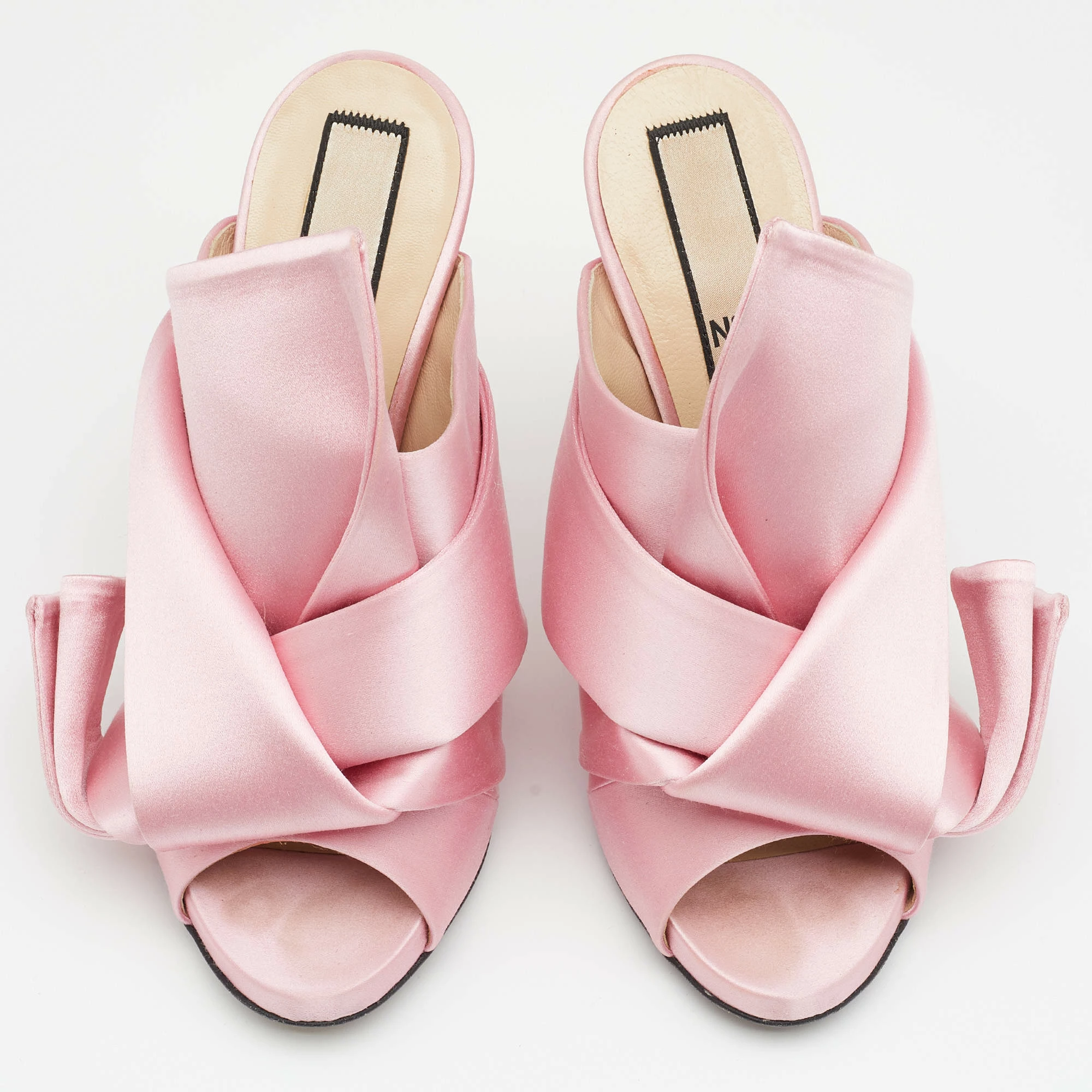 N21 Nº21 Pink Satin Raso Knotted Mules Size 37 Women Sandals N21 Nº21 Pink Satin Raso Knotted Mules Size 37 Women Sandals -N21shop luxury women n21 used shoes p652845 004