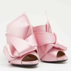 N21 Nº21 Pink Satin Raso Knotted Mules Size 37 Women Sandals 5 N21 Nº21 Pink Satin Raso Knotted Mules Size 37 Women Sandals -N21shop luxury women n21 used shoes p652845 005