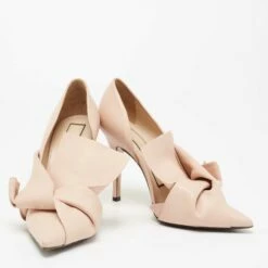 N21 N° 21 Beige Leather Abstract Bow Pointed Toe Pumps Size 37 Women 5 N21 N° 21 Beige Leather Abstract Bow Pointed Toe Pumps Size 37 Women -N21shop luxury women n21 used shoes p654126 004