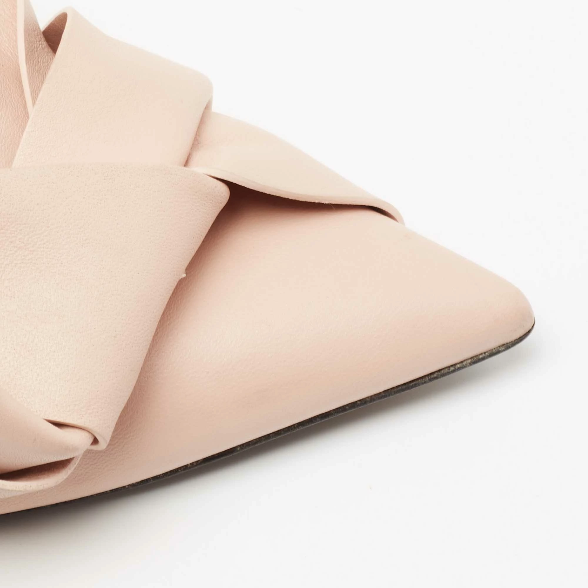 N21 N° 21 Beige Leather Abstract Bow Pointed Toe Pumps Size 37 Women N21 N° 21 Beige Leather Abstract Bow Pointed Toe Pumps Size 37 Women -N21shop luxury women n21 used shoes p654126 008